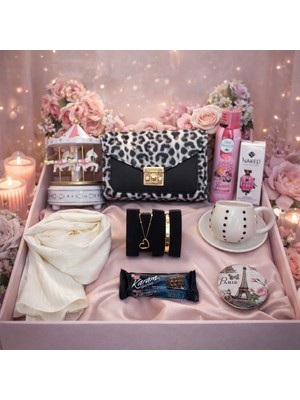 OEM Sevgiliye Özel Çanta, Şal ,takı ,atlı Karınca Konsept  Kadın Premium Kadın Hediye Kutusu