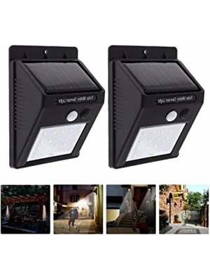 Esranın Dünyası Güneş Enerjili 20 LED Bahçe Aydınlatma, Duvar Montajı