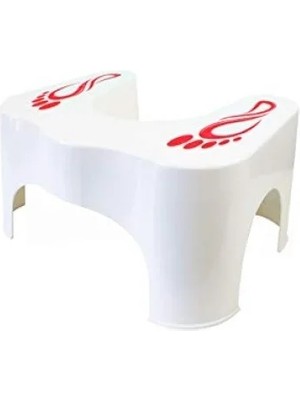 Esranın Dünyası Beyaz Klozet Taburesi - 44 x 21 x 31 cm