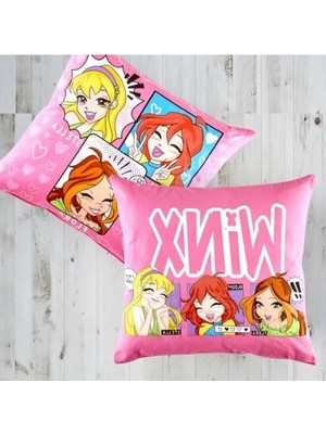 Esranın Dünyası Çok Renkli Pamuk Kırlent - 40X40 cm