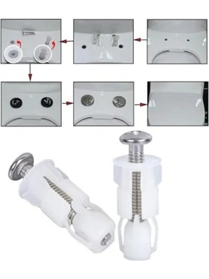 Esranın Dünyası Yavaş Kapanan Klozet Kapak Montaj Dübeli, 2'li Paket