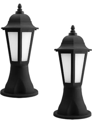 Esranın Dünyası Duvar Montajlı Sokak Bahçe Aplik Lamba - E27 Duy, Siyah Plastik