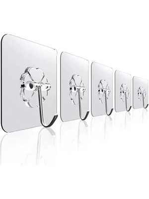 Esranın Dünyası Kendinden Yapışkanlı Şeffaf Askı Seti, 5'li