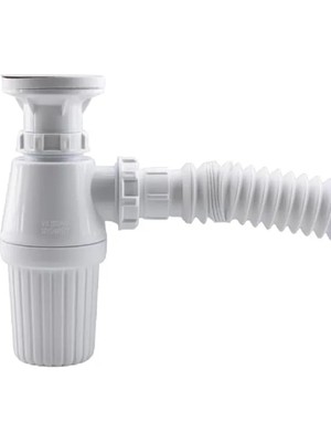 Esranın Dünyası Sifon Körüklü Temizlenebilir Mutfak ve Banyo Lavabo Gider Borusu, 38 cm Plastik