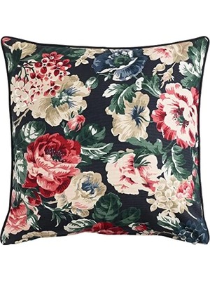 Esranın Dünyası Pamuk Yastık Kılıfı - 50X50 cm - Siyah/çok Renkli