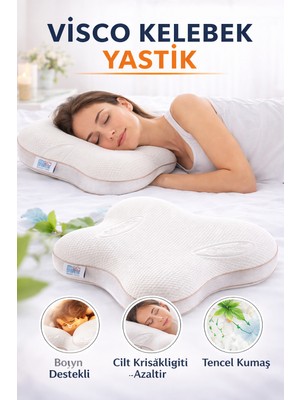 armegeda sıradışı tasarımlar Armegeda Visco Kelebek Yastık – Ergonomik ve Konforlu Uyku Deneyimi