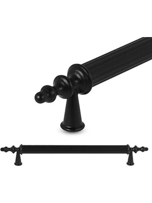 Esranın Dünyası Mat Siyah Metal Çekmece Kolu, 128 Mm, 10 Adet
