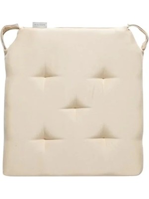 Esranın Dünyası Bej Renkli Sandalye Minderi - 40 x 40 x 4 cm