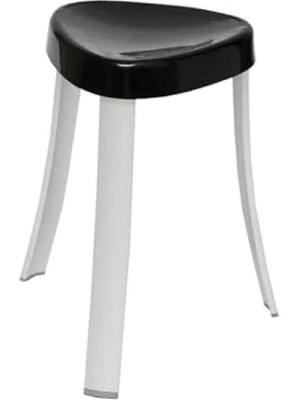 Esranın Dünyası Siyah Renk Dekoratif Banyo Taburesi