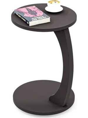 Esranın Dünyası Tekerlekli C Şekilli Sehpa, Antrasit Gri