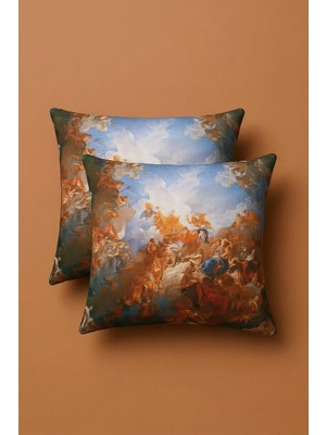 Radora 2 Adet Hercules Temalı Çift Taraf Dijital Baskılı Fermuarlı Kırlent Kılıfı