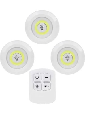 Esranın Dünyası Kablosuz Dokunmatik LED Işık Seti (3 Adet) – Uzaktan Kumanda, Ayarlanabilir Parlaklık, Zamanlayıcı