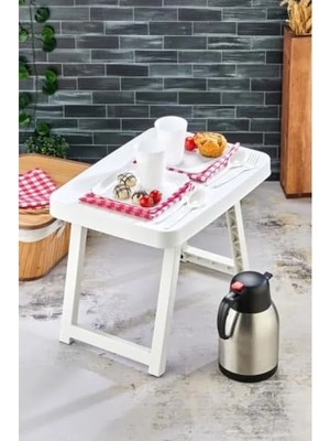 Esranın Dünyası Katlanır Küçük Boy Masa - Beyaz 36X49X38 cm
