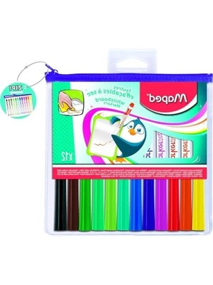 Esranın Dünyası Beyaz Tahta Kalemi Seti - 12'li Pirinç Saklama Çantası