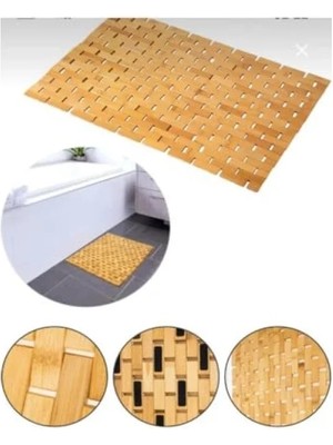 Esranın Dünyası Kaymaz Tabanlı Bambu Banyo Paspası, 40 x 60 cm