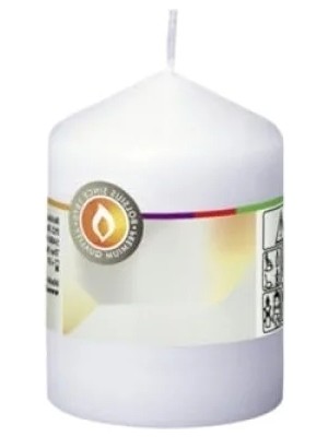 Esranın Dünyası 80/58 mm Beyaz Blok Mum, 17 Saat Yanma Süresi