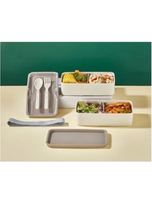 Esranın Dünyası Mikrodalga Uyumlu 2 Katlı Yemek Saklama Kabı - Öğrenci Beslenme Kutusu