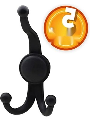 Esranın Dünyası Duvara Monte Edilebilen Şık Plastik Askılık Seti (5 Adet)