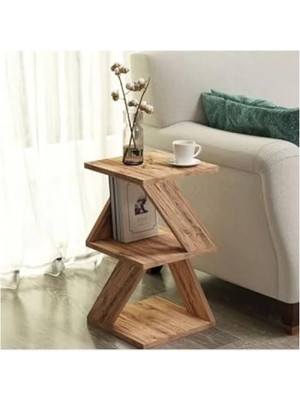 Esranın Dünyası Atlantik Çam Renkli Yan Sehpa