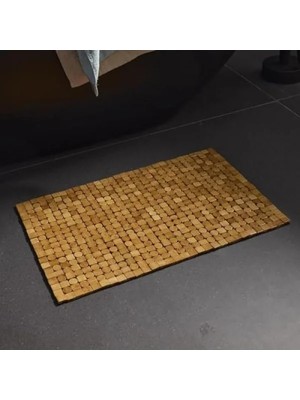 Esranın Dünyası Kaymaz Tabanlı Doğal Bambu Banyo Matı, 50X80 cm