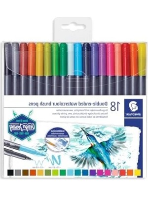 Esranın Dünyası Çift Uçlu Keçeli Kalem Seti, 18 Parlak Renk