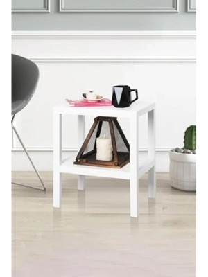 Esranın Dünyası Çok Amaçlı 2 Katlı Düzenleyici Raf Ünitesi - Beyaz Plastik