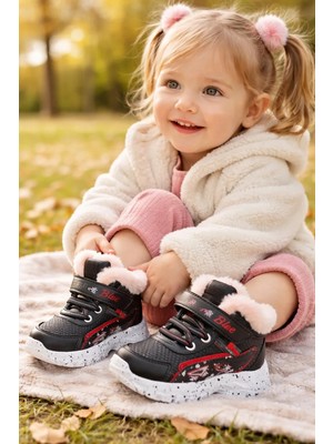 Almira Anne Bebek Kız Çocuk Ayakkabı Su Geçirmez Yünlü Iç Kaymaz Tabanlı