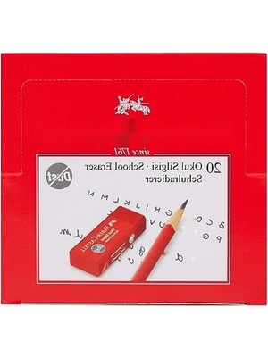 Esranın Dünyası Yüksek Silme Performanslı Kırmızı Silgi - 20'li Paket, Dayanıklı