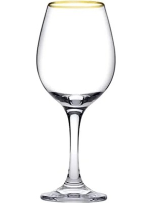 Esranın Dünyası Şık Altın Kaplama Şarap Kadehi Seti - 295 Cc, 6'lı