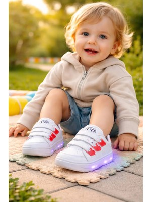 Almira Anne Bebek Işıklı Unisex Çocuk Spor Ayakkabı Mor Sentetik Deri