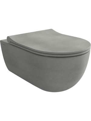 Bocchı V-Tondo  Asma Klozet (1416-069-0128 )Mat Beton Kapak Dahil