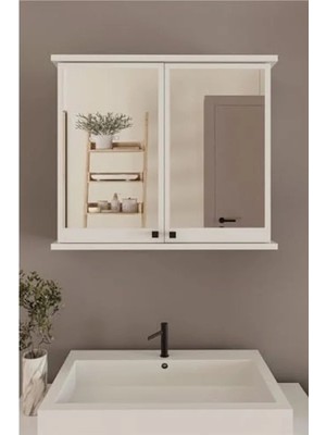 Esranın Dünyası Çok Amaçlı 2 Kapaklı Beyaz Banyo Dolabı