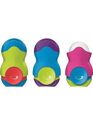 Esranın Dünyası Renkli Tek Delikli Silgili Kalemtraş, Loopy Tasarım