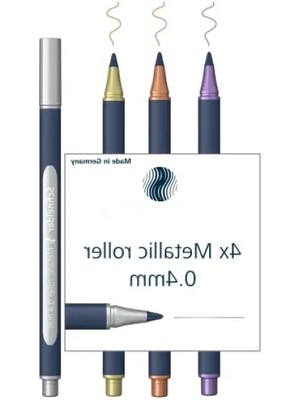 Esranın Dünyası Yaratıcı Metalik Mürekkepli Tükenmez Kalem Seti - 4'lü