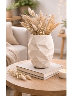 Modern Tasarım Şık Salon ve Masa Dekoru | Kuru Çiçek Vazosu