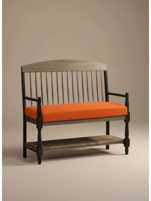 Gullfoss Turuncu Iç ve Dış Mekan Güneşe Dayanımlı Bank Minderi 100-45-8 cm Sandalye Minderi