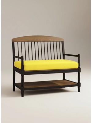 Gullfoss Sarı Iç ve Dış Mekan Güneşe Dayanımlı Bank Minderi 100-45-8 cm Sandalye Minderi