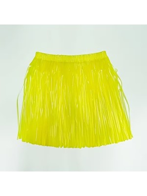 Marsilyan Neon Sarı Hawaii Parti Eteği 40 cm