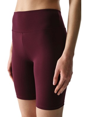 Penti Bordo Yüksek Bel Biker Tayt