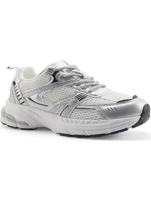 Lumberjack Beyaz Kadın Sneaker Pentagon 5fx Tekstil/Suni Deri Tabanlı Düz Topuklu