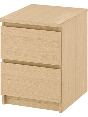 IKEA Malm Ağartılmış Meşe Kaplama Komodin
