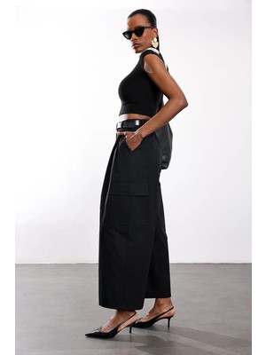 5in1Canpolat Siyah Kargo Pantolon 0025