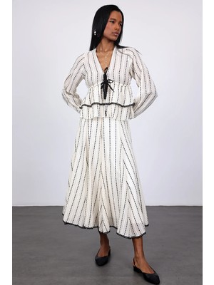 5in1Canpolat Bej Vual Bohem Takım