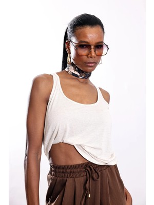 5in1Canpolat Naturel Keten Dokulu Atlet 30129