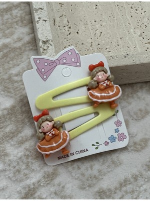 Bellamio Kids Ballerina Kız Çocuk Çıtçıt Toka - Sarı