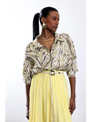 5in1Canpolat Haki Safari Desen Vual Gömlek