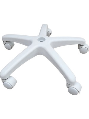 Sahmetra Beyaz Tekerlekli Ofis Koltuk Sandalye Ayağı