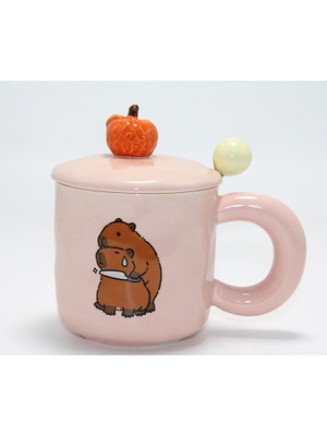 Aesco 3D Capybara Desenli Porselen Kupa Bardak