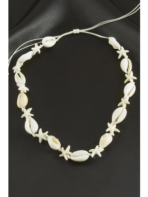 Aesco Deniz Yıldızı Istiridye Makrome Kolye