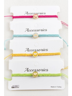 Aesco Kalp Mineli Makrome Örgülü Bileklik